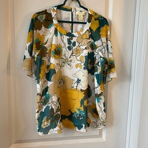 Cynthia Rowley Floral Print Blouse, Size L